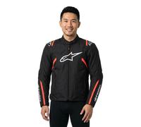 Alpinestars T-SPS V2 waterproof motorcycle textile jacket, black/red, size M