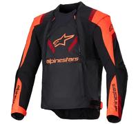 Alpinestars T-Stunt Air Vented Summer Motorcycle Jacket Black Red Fluo Dark Red