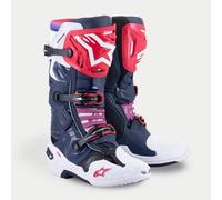 Alpinestars Tech 10 DHCP Super Vented MX Motocross Boots (Navy, White, Rainbow)