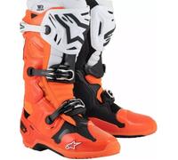 Alpinestars Tech 10 ENDURO Motocross Boots Flo Orange Black White Adults