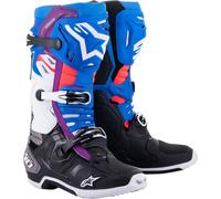 Alpinestars Tech 10 Supervented MX Boots Black/Enamel Blue/Purple42 Black,Enamel Blue,Purple