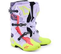 Alpinestars Tech 10 Supervented Motocross Boots, pink-purple-yellow, size 46 for Men