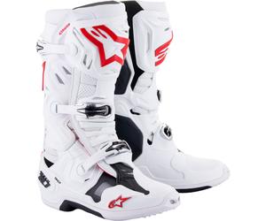 Alpinestars Tech 10 Supervented Motocross Boots, white-red, size 42 for Men