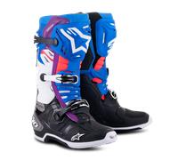 Alpinestars Tech 10 Supervented MX Boots Black/Enamel Blue/Purple42 Black,Enamel Blue,Purple