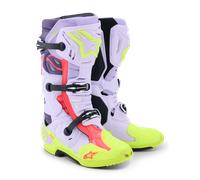 Alpinestars Tech 10 Supervented MX Boots Purple/Yellow Fluo/Diva Pink43 Purple,Yellow Fluo,Diva Pink