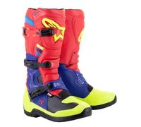 Alpinestars Tech 3 Motocross Boots BRIGHT RED DARK BLUE YELLOW FLOU Adults