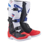 Alpinestars Tech 3 MX Boots White Bright Red Dark Blue Motocross Adult Off-Road