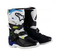 Alpinestars Tech 3s KIDS Motocross Boots White/Black/Enamel Blue