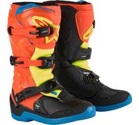 Alpinestars Tech 3S Youth Moto Motocross Off-Road MX Boots Orange/Blue/Yellow