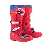 Alpinestars Tech 5 Bright Red Dark Red Blue MX Boots Motocross Off-Road Adult