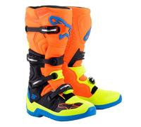 Alpinestars Tech 5 Motocross Boots ORANGE FLUO ENAMEL BLUE YELLOW FLOU Adults