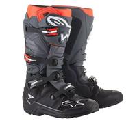 Alpinestars Tech 7 Enduro Motocross MX Bike Boots - BLACK GREY RED FLUO