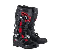 Alpinestars Tech 7 MX Boots Black Red Fluo Motocross Off-Road Racing Quad