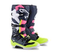 Alpinestars Tech 7 MX Boots Grey/Blue/Pink47 Grey,Blue,Pink