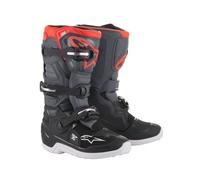 Alpinestars Tech 7S Youth Motocross Boots, black-grey-red, size 34