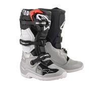 Alpinestars Tech 7S Kids Youth Motocross Boots Black Silver White Gold