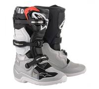 Alpinestars Tech 7S Youth Junior Motocross MX Boots - BLACK SILVER WHITE GOLD