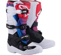 Alpinestars Tech 7S Youth/Kids Motocross Enduro Boots Black/White/Rainbow