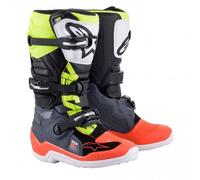 Alpinestars Tech 7s YOUTH KIDS MX Motocross Boots (Dark Grey, Red, Fluo Yellow)