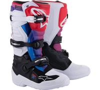Alpinestars Tech 7S Youth Moto Motocross Off-Road MX Boots White/Black/Rainbow