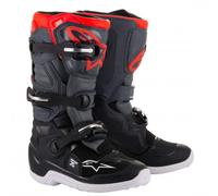 Alpinestars Tech 7s YOUTH Motocross Boots Black/Dk Grey/Red Flo