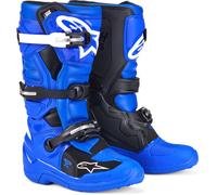 Alpinestars Tech 7S Youth Motocross Boots, black-white-blue, size 38