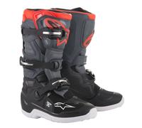 Alpinestars Tech 7S Youth Motocross Boots, black-grey-red, size 37