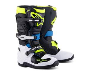 Alpinestars Tech 7S Youth MX Boots Black/Enamel Blue/Yellow42 Black,Enamel Blue,Yellow