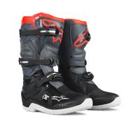 Alpinestars Tech 7S Youth MX Boots Black Dark Grey Red Fluo Motocross Off-Road