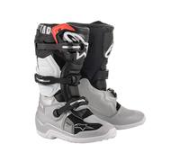 Alpinestars Tech 7S Youth MX Boots Black Silver White Gold Motocross Off-Road