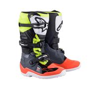 Alpinestars Tech 7S Youth MX Boots Dark Grey Red Fluo Yellow Fluo Motocross