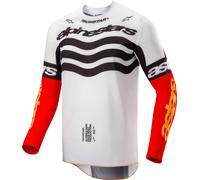 Alpinestars Techstar Deep LTD Motocross Jersey, black-grey-white-red, size L for Men