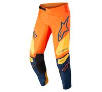 Alpinestars Techstar Factory Pants Orange Dark Blue Warm Yellow, Size: 30