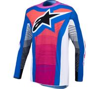 Alpinestars Techstar MAVEN MX Jersey (White/Hot Coral/Blithe Blue)