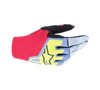 Alpinestars Techstar MX Gloves Light Blue/Red Berry/BlackS Light Blue,Red Berry,Black