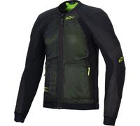 Alpinestars Troop-Air Motorcycle Motorbike Textile Jacket - Black / Fluo Yellow