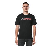 Alpinestars Tshirt Mens Short Sleeved Cotton Black Blaze Red Logo