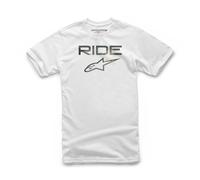 Alpinestars Tshirt Mens Short Sleeved Cotton Ride 2.0 White Camo Logo