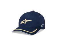 Alpinestars Unisex Acension Snap Back Hat Baseball Cap -Navy Gold - One Size