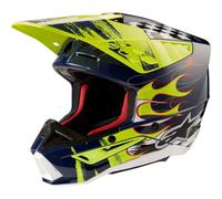 Alpinestars SM5 Rash MX Helmet Night Navy/Yellow FluoL Night Navy,Yellow Fluo