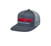 Alpinestars Unisex Notice Trucker Snap Back Mesh Hat Flat Peak Cap Charcoal/Red