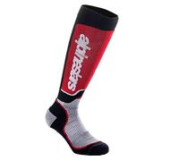 Alpinestars MX Plus Motorcycle Motocross Socks - Black / Grey / Red
