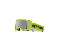 Alpinestars Motocross Goggles Vision 3 Wordmark - Fluo Yellow Mirror Silver - One Size