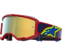 Alpinestars Vision 5 Drag Mirror Motocross Goggles, red/blue, One size