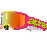 Alpinestars Vision 5 Wordmark Mirror Motocross Goggles, hotpink, One size