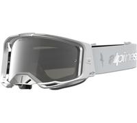 Alpinestars Vision 8 Amber Mirror Motocross Goggles, white/silver, One size