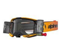 Alpinestars Vision 8 Amber Roll-Off Motocross Goggles, yellow/red/black, One size