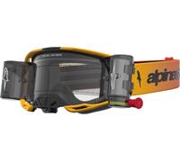 Alpinestars Vision 8 Amber Roll-Off Motocross Goggles, yellow/red/black, One size