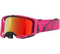 Alpinestars Vision 8 Corp Mirror Stripes Motocross Goggles, hotpink, One size