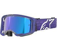 Alpinestars Vision 8 Corp Mirror Stripes Motocross Goggles, purple, One size